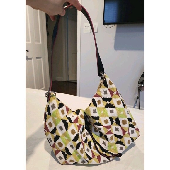 STEPHANIE JOHNSON Multi-Color Single handle Shoulder Bag  Canvas Tote Boho Bag - Picture 1 of 8